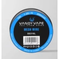 1.5 Meter Mesh 80-400 - SS316 - Wickeldraht von Vandy VapeLieferumfang:  1.5 Meter Mesh 150-400 - SS316 - Wickeldraht von Vandy VapeMaterial: SSL316Auswahl:  150 - 400 mesh300 0.37 ohm/ftVandy Vape 4681Vandy Vape Full Steam Ahead3,40 CHFsmoke-shop.ch3,40 CHF