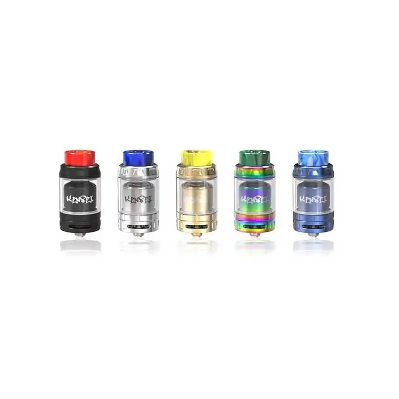 Kensei 24 RTA von Vandy Vape - 24 mm - RainbowLieferumfang: 1x Kensei 24 mm RTA von Vandy Vape1 Kenseis RTA&nbsp;&nbsp;&nbsp;&nbsp;1 Tank Pyrex Glasbinre Bubble 4 ml&nbsp; &nbsp; (Standart 2ml)&nbsp;1 Satz von Dichtungen und Ersatzschrauben&nbsp;&nbsp;&nbsp;&nbsp;1 Abtropfspitze 810 Harz&nbsp;&nbsp;&nbsp;&nbsp;1 Abtropfspitze 510 Delrin&nbsp;&nbsp;&nbsp;&nbsp;1 Adapter Tropfspitze 510&nbsp;&nbsp;5389Vandy Vape22,40&nbsp;CHFsmoke-shop.ch22,40&nbsp;CHF