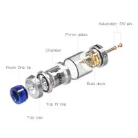 Kensei 24 RTA von Vandy VapeLieferumfang: 1x Kensei 24 mm RTA von Vandy Vape1 Kenseis RTA    1 Tank Pyrex Glasbinre Bubble 4 ml    (Standart 2ml) 1 Satz von Dichtungen und Ersatzschrauben    1 Abtropfspitze 810 Harz    1 Abtropfspitze 510 Delrin    1 Adapter Tropfspitze 510  5389Vandy Vape Full Steam Ahead24,40 CHFsmoke-shop.ch24,40 CHF