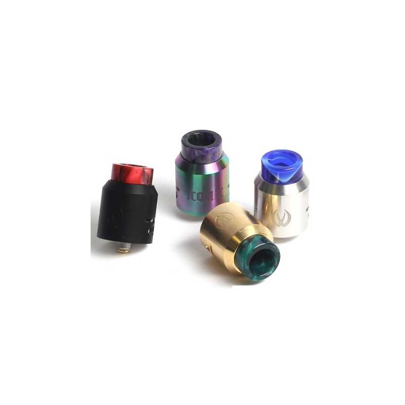 Iconic von Vandy Vape Squonker RDA SelbstwickelverdampferLieferumfang 1 x Iconic RDA (mit Resin DripTip)1 x Delrin DocTio1 x Frosted DocTip1 x Sqounk Pin1 x Ersatzteiletasche1 x BenutzerhandbuchEigenschaften:Durchmesser: 24 mmHöhe: 25 mmGewicht: 128 gMaterial: EdelstahlAnschluss: 510er Pin (Normal und Bottom)Deck: Dual-Coil Klemm-DeckBefüllung: TröpflerAirflow: 4-fache Airflow 5441Vandy Vape Full Steam Ahead8,00 CHFsmoke-shop.ch8,00 CHF