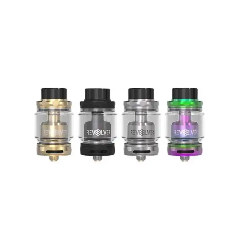 Revolver 5ml RTA 24mm Verdampfer Tank - Vandy VapeLieferumfang: 1x VandyVape Revolver 5ml RTA Verdampfer Tank1 x Revolver RTA1 x 810er DripTip1 x Ersatzglas1 x ErsatzteiletascheEigenschaften: Durchmesser: 25 mmHöhe: 45 mmGewicht: 138 gAnschluss: 510er Pin (normal und BF)Füllvolumen: 5 mlDeck: Single-Coil DeckBefüllung: Topfill-System und Bottom FeedAirflow: innovative „Revolver“ Airflow 6259Vandy Vape Full Steam Ahead22,40 CHFsmoke-shop.ch22,40 CHF