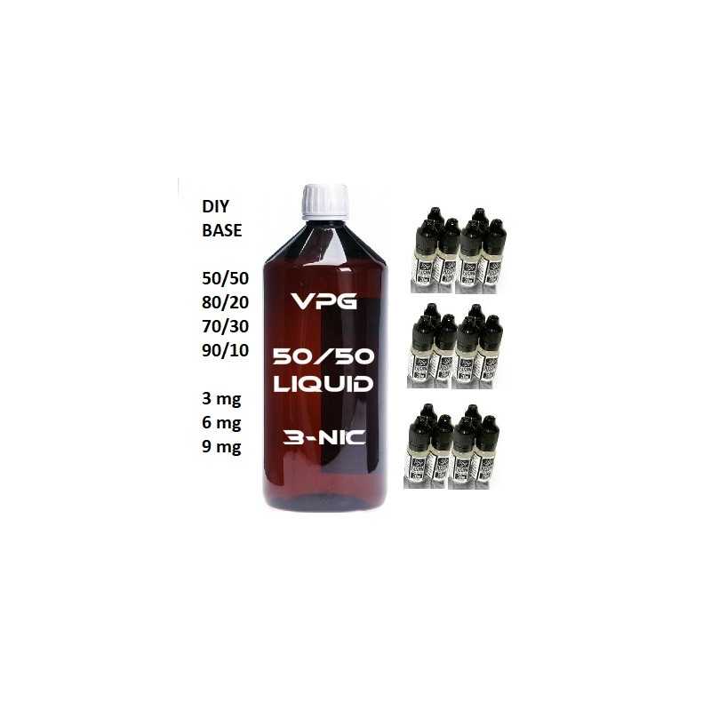 1000 ml (1 Liter) DIY Nikotinbase - Shots + Base - vers. MischverhältnisseLieferumfang: 1 Liter Basis (Basis + Nikotinshots) zum selbermischenGewünschte Stärke auswählen - Die Base + Nikotinshots zusammenmischen ergibt 1 Liter Base in der gewünschten Nikotinstärke und ZusammensetzungAuswahlmöglichkeiten: Base 50/50 (PG/VG) Base 80/20 (VG/PG), Base 70/30 (VG/PG) , Base 90/10 (VG/PG) Nikotinstärken: 3mg, 6mg, oder 9mg NIkotin auswählbar 3mg = 15 Nikotinshots (150 ml) + 850 ml Base 6mg = 30 Nikotinshots (300 ml) + 700 ml Base9mg = 45 Nikotinshots (450 ml) + 550 ml Base Update 04.02.2025: leider müssen wir erneut die Preise erhöhen 10ml Nikotinshots kosten mit dem neuen Nikotingesetzt alleine 3.00 CHF 3mg = 150ml Nik. = 45.00 CHF + Basis 20 Fr =65 CHF6mg = 300ml Nik. = 90.00 CHF + Basis 15 Fr =105 CHF 9mg = 450ml Nik. = 130.00 CHF + Basis 15 Fr =145 CHF 6349Smoke-Shop.ch65,00 CHFsmoke-shop.ch65,00 CHF 1000 ml (1 Liter) DIY Nikotinbase - Shots + Base - vers. MischverhältnisseLieferumfang: 1 Liter Basis (Basis + Nikotinshots) zum selbermischenGewünschte Stärke auswählen - Die Base + Nikotinshots zusammenmischen ergibt 1 Liter Base in der gewünschten Nikotinstärke und ZusammensetzungAuswahlmöglichkeiten: Base 50/50 (PG/VG) Base 80/20 (VG/PG), Base 70/30 (VG/PG) , Base 90/10 (VG/PG) Nikotinstärken: 3mg, 6mg, oder 9mg NIkotin auswählbar 3mg = 15 Nikotinshots (150 ml) + 850 ml Base 6mg = 30 Nikotinshots (300 ml) + 700 ml Base9mg = 45 Nikotinshots (450 ml) + 550 ml Base Update 04.02.2025: leider müssen wir erneut die Preise erhöhen 10ml Nikotinshots kosten mit dem neuen Nikotingesetzt alleine 3.00 CHF 3mg = 150ml Nik. = 45.00 CHF + Basis 20 Fr =65 CHF6mg = 300ml Nik. = 90.00 CHF + Basis 15 Fr =105 CHF 9mg = 450ml Nik. = 130.00 CHF + Basis 15 Fr =145 CHF 6349Smoke-Shop.ch65,00 CHFsmoke-shop.ch65,00 CHF