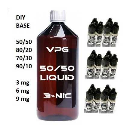 1000 ml (1 Liter) DIY Nikotinbase - Shots + Base - vers. Mischverhältnisse