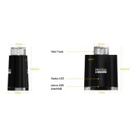 Aspire E-Shisha Proteus E-HookaLieferumfang 1x Proteus mit 10ml Tank1x Coil 0,25 Ohm1x micro USB-Kabel2x Batterie 18650 mit 2500mAh inklusiveTechnische Daten Länge x Breite: 55x75 mm Höhe: 100 mm Tankvolumen: 10ml Anschluß Akku: micro USB , 18650 Batterie6371Aspire99,90 CHFsmoke-shop.ch99,90 CHF