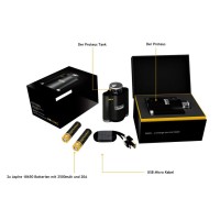 Aspire E-Shisha Proteus E-HookaLieferumfang 1x Proteus mit 10ml Tank1x Coil 0,25 Ohm1x micro USB-Kabel2x Batterie 18650 mit 2500mAh inklusiveTechnische Daten Länge x Breite: 55x75 mm Höhe: 100 mm Tankvolumen: 10ml Anschluß Akku: micro USB , 18650 Batterie6371Aspire99,90 CHFsmoke-shop.ch99,90 CHF