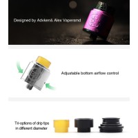 Breath RDA von Advken 24 mmLieferumfang: 1x Breath RDA von AdvkenAdvken Breath RDA is 24mm in diameter with 5mm deep juice well. It features dual posts design for easy dual coils building. With adjustable bottom airflow system, the Breath RDA will bring you an unbeatable flavor.Eigenschaften:5mm deep juice well  Adjustable bottom airflow controlDual posts for easy dual coils installation Gold plated bottom feed pin6390Advken Vape13,00 CHFsmoke-shop.ch13,00 CHF