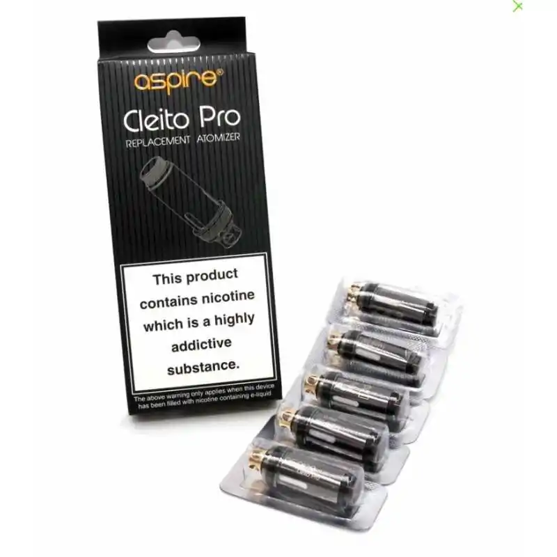 Aspire Cleito Pro Mesh Verdampferköpfe (5x Coils)Lieferumfang: 5x Cleito Pro Mesh Verdampferköpfe von AspireDie passenden Verdampferköpfe / Coils zum Aspire Cleito Pro Verdampfer 0.15 ohm Mesh oder 0.5 ohm Coils auswählbar 6403Aspire16,90 CHFsmoke-shop.ch16,90 CHF Aspire Cleito Pro Mesh Verdampferköpfe (5x Coils)Lieferumfang: 5x Cleito Pro Mesh Verdampferköpfe von AspireDie passenden Verdampferköpfe / Coils zum Aspire Cleito Pro Verdampfer 0.15 ohm Mesh oder 0.5 ohm Coils auswählbar 6403Aspire16,90 CHFsmoke-shop.ch16,90 CHF