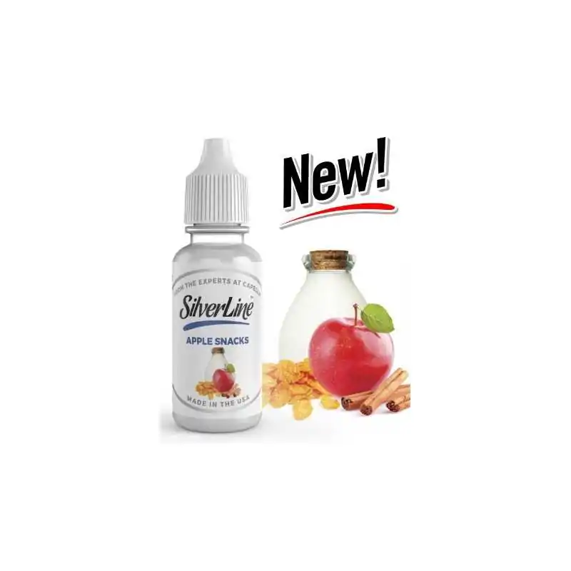 Apple Snacks- Silver Line von Capella Aroma 13ml (DIY)Lieferumfang: 1x Capella Aroma 13mlApple SnacksYour favorite apple cinnamon cereal in a cold bowl of milk, you can taste every detail, from the tiny red specks to the crunchy grainy texture of the loops&nbsp;&nbsp;6490Capella Flavours2,90&nbsp;CHFsmoke-shop.ch2,90&nbsp;CHF