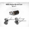 8x N80 Alpha Braid Coil 2in1 - Geekvape - vorgewickelte Coils