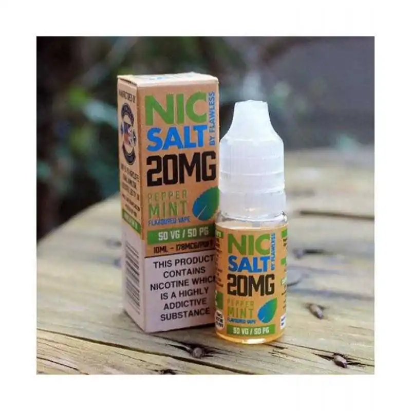 Nic Salt - Peppermint -20 mg Nikotinsalz 10mlLieferumfang: Nic Salt - Peppermint -20 mg Nikotinsalz 10ml10ml PetGeschmack:&nbsp; Frische Pfefferminze 7260Flawless E-Liquid UK6,90&nbsp;CHFsmoke-shop.ch6,90&nbsp;CHF