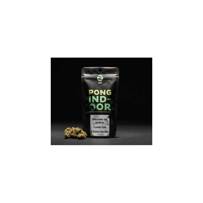 Pong Indoor CBD Blüten von ZUYA vers. FüllmengenLieferumfang: Pong Indoor CBD Blüten von ZUYA 10g  HanfblütenDie Pong CBD Indoor Blüten haben einen fruchtig und sehr angenehmen, harmonischen Zitrus Geschmack.Das Produkt ist 100% aus der Schweiz, natürlich und beinhaltet weder Tabak noch Nikotin.CBD Gehalt 20% TTHC Gehalt &lt; 1%Gewicht: 10 Gramm7447ZUYA Swiss CBD21,90 CHFsmoke-shop.ch21,90 CHF