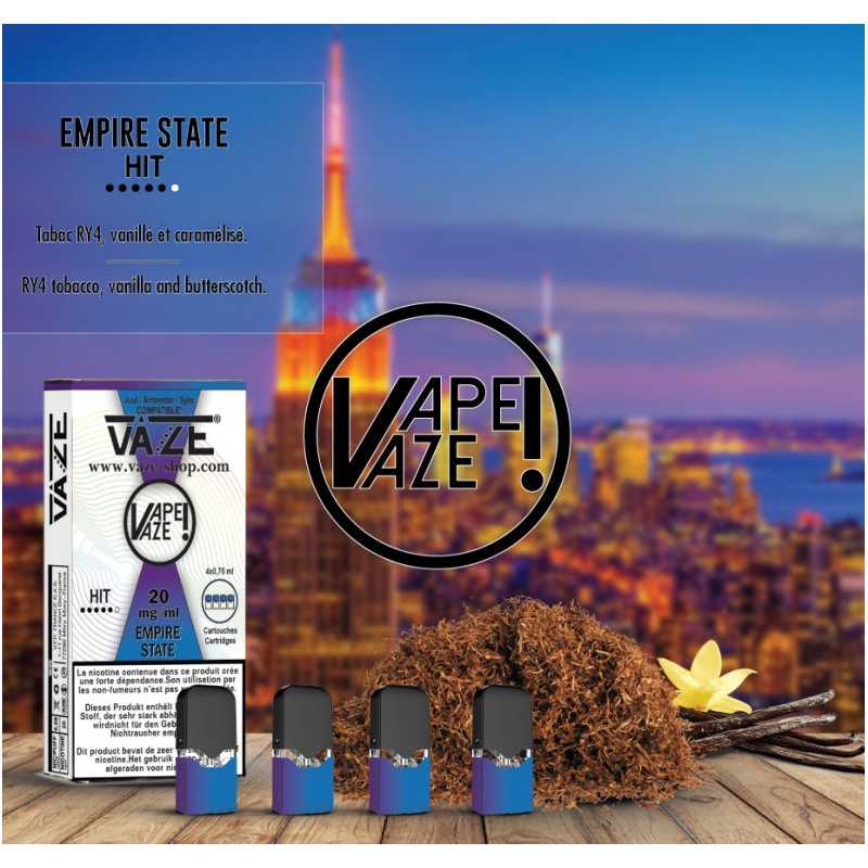 Vaze - Empire State - 4 Pack Pods TPD2 20mg Vaze - Empire State - 4 Pack Pods TPD2 20mg