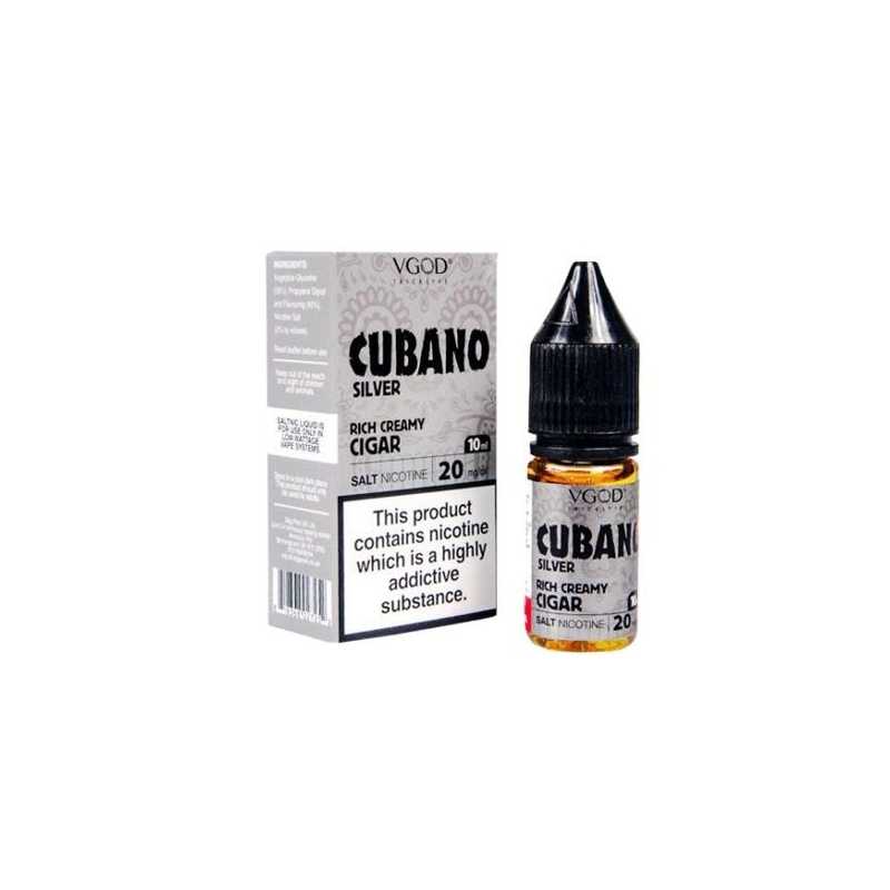 Cubano Silver Nic Salt Liquid von VGOD (20mg Nikotinsalz)Lieferumfang: 1x 10ml Cubano Silver Nic Salt Liquid von VGOD (20mg Nikotinsalz) Geschmack: VGOD's Cubano Silver E-Liquid ist für die absoluten Geniesser gedacht. Eine vollmundige, kubanische Zigarre mit einer warmen Kopfnote von Vanillepudding, angereichert mit einem Hauch an Gewürzen und süssem, karamellisiertem braunen Zucker und Honig - eine perfekte Mischung zum Entspannen und Geniessen7554Vgod 6,90 CHFsmoke-shop.ch6,90 CHF