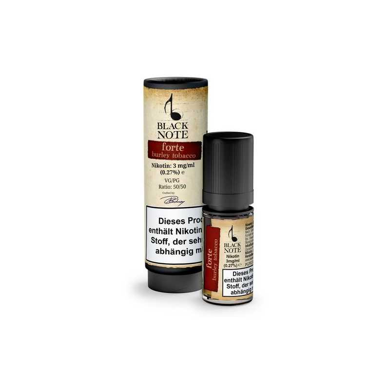 Black Note - Forte - 10ml - mit 6mg NikotinLieferumfang. 10 mlGeschmack: Im fruchtbaren Boden der vulkanischen Erde des Vesuvs reift der Burley Tabak unter der italienischen Sonne. Nach der Ernte wird er im Schatten luftgetrocknet. Typisch für Burley Tabak, hat Forte einen vollen und leicht herben Geschmack. 50%50%7731Black Note Premium Liquids6,90 CHFsmoke-shop.ch6,90 CHF