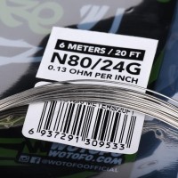6-Meter Ni80 Competition Wire Wotofo (Wickeldraht)Lieferumfang:  6 Meter Ni80 Competition Wire Wotofo (Wickeldraht) Material: N80Wotofo Ni80 Competition Wire is available in 24 or 26 gauge. Low Resistance wire is perfect for sub ohm coil builds. Wotofo Ni80 Competition Wire are premium quality wires so they are easy to handle and cut. Hersteller Wotofo7779Wotofo 5,50 CHFsmoke-shop.ch5,50 CHF