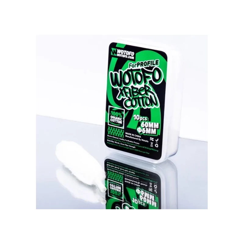Wotofo Xfiber Cotton für Profile X10 (6mm) Wickelwatte Thick Cotton StripLieferumfang: Wotofo Xfiber Cotton für Profile X10 (6mm) Wickelwatte (10 Stück) Wotofo stellt die verbesserte Version der Agleted Cotton vor, die Xfiber Cotton wird aus reiner Biobaumwolle hergestellt und weist noch bessere Eigenschaften als der Vorgänger auf.Durchmesser 6mm variante8178Wotofo 5,20 CHFsmoke-shop.ch5,20 CHF Wotofo Xfiber Cotton für Profile X10 (6mm) Wickelwatte Thick Cotton StripLieferumfang: Wotofo Xfiber Cotton für Profile X10 (6mm) Wickelwatte (10 Stück) Wotofo stellt die verbesserte Version der Agleted Cotton vor, die Xfiber Cotton wird aus reiner Biobaumwolle hergestellt und weist noch bessere Eigenschaften als der Vorgänger auf.Durchmesser 6mm variante8178Wotofo 5,20 CHFsmoke-shop.ch5,20 CHF