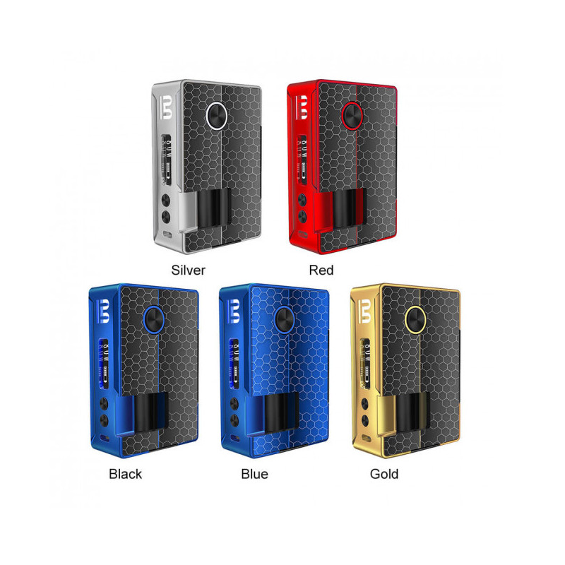 BLITZ VIGOR 81W 18650/20700 TC SQUONK MOD (Squonker Box)Paket beinhaltet:1x Blitz Vigor 81W SQ Mod1x Garantiekarte1x Micro USB Kabel1x BenutzerhandbuchFunktionen:Portable TC MOD mit stilvollem AussehenKompatibel mit einer 20700/18650/21700 Zelle mit 81W maximaler Leistung10ml Silikon Quetschflasche0,91 Zoll OLED BildschirmanzeigeMehrere Arbeitsmodi8248Blitz RDA55,00 CHFsmoke-shop.ch55,00 CHF