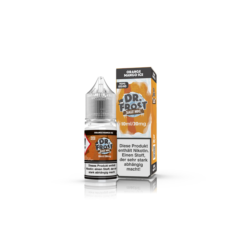 10 ml DR FROST - Orange Mango Ice Nikotin TPD2 Salt 20 mgLieferumfang: 10 ml DR FROST - Orange Mango Ice Nikotin TPD2 Salt 20 mgGESCHMACK:  Orange und Mango on IceZusammensetzung: 50 VG / 50 PGInhaltstoffe: Propylenglycol (PG) E1520 (Ph. Eur.), VG, natürliche/naturidentische Aromastoffe, Ethanol Flasche: 10 ml TPD2 Herstellungsland: UK8270Frost E-Liquids4,70 CHFsmoke-shop.ch4,70 CHF