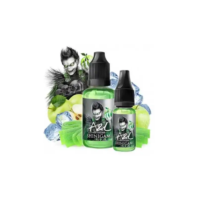30 ml Ultimate Shinigami Sweet Edition von a&l shakers Aroma (DIY)Geschmack: Grüner Apfel Tangy Sweet and Fresh  Lieferumfang :30 ml Ultimate Shinigami Sweet Edition von a&amp;l shakers Aroma (DIY)Green Edition: Ohne zusatz von Sucralose oder SüssungsmittelGeschmack: Grüner Apfel Tangy Sweet and Fresh Mischverhältnis: 10%-15%8294A&L Shakers Aromen11,90 CHFsmoke-shop.ch11,90 CHF