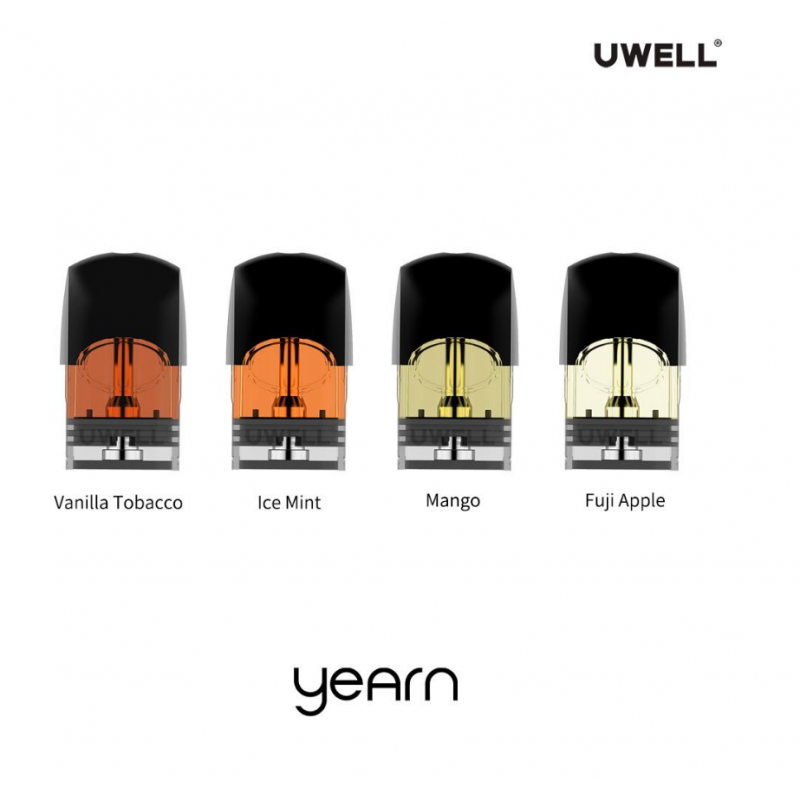 4 in 1 Yearn Pod von Uwell 20 mgDie passende (Ersatz) Kartusche für das Yearn Pod SystemDie Yearn Kartusche von Uwell (4 verschiedene Geschmacksrichtungen mit 20 mg/ml Nikotinsalz. Der Pod hat eine Füllmenge von 1.5 ml und einen Widerstand von 1.4 OhmWichtig: Zum Aktivieren werden die Pods in den Yarn Akkuträger hingeschoben. Danach sollten sie 10 Minuten einwirken um den optimalen Geschmack entfalten zu können8308Uwell 1,80 CHFsmoke-shop.ch1,80 CHF