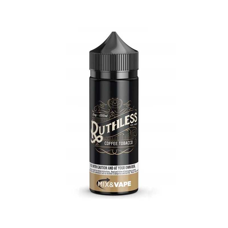 100 ml Ruthless Tobacco - COFFEE TOBACCO 0MG ShortfillLieferumfang: 1x RUTHLESS TOBACCO - COFFEE TOBACCO 0MG 100ML SHORTFILLGeschmack: Coffee Tobacco by Ruthless features a distinctive tobacco flavour with dark notes on inhale complemented by a roasted coffee on exhale.Coffee Tobacco by Ruthless comes as a 100ml vape juice containing no nicotine. There's space for nicotine to be added if desired.70% / 30% | VG / PG  8331Ruthless24,90 CHFsmoke-shop.ch24,90 CHF