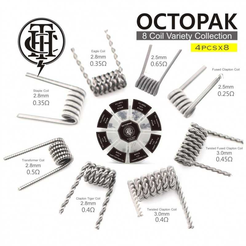 OCTOPAK THUNDERHEAD (32 Vorgewickelte Coils)Lieferumfang: OCTOPAK THUNDERHEAD (32 Vorgewickelte Coils) 4x8 vers. Drähte4x Clapton Tiger coils - 0.4ohm4x Transformer coils - 0.5ohm4x Staple coils - 0.35ohm4x Eagle coils - 0.35ohm4x Clapton coils - 0.65ohm4x Twisted fused Clapton coils - 0.45ohm4x Fused Clapton coils - 0.25ohm4x Twister Clapton coils - 0.4ohm 8558Thunderhead14,30 CHFsmoke-shop.ch14,30 CHF OCTOPAK THUNDERHEAD (32 Vorgewickelte Coils)Lieferumfang: OCTOPAK THUNDERHEAD (32 Vorgewickelte Coils) 4x8 vers. Drähte4x Clapton Tiger coils - 0.4ohm4x Transformer coils - 0.5ohm4x Staple coils - 0.35ohm4x Eagle coils - 0.35ohm4x Clapton coils - 0.65ohm4x Twisted fused Clapton coils - 0.45ohm4x Fused Clapton coils - 0.25ohm4x Twister Clapton coils - 0.4ohm 8558Thunderhead14,30 CHFsmoke-shop.ch14,30 CHF