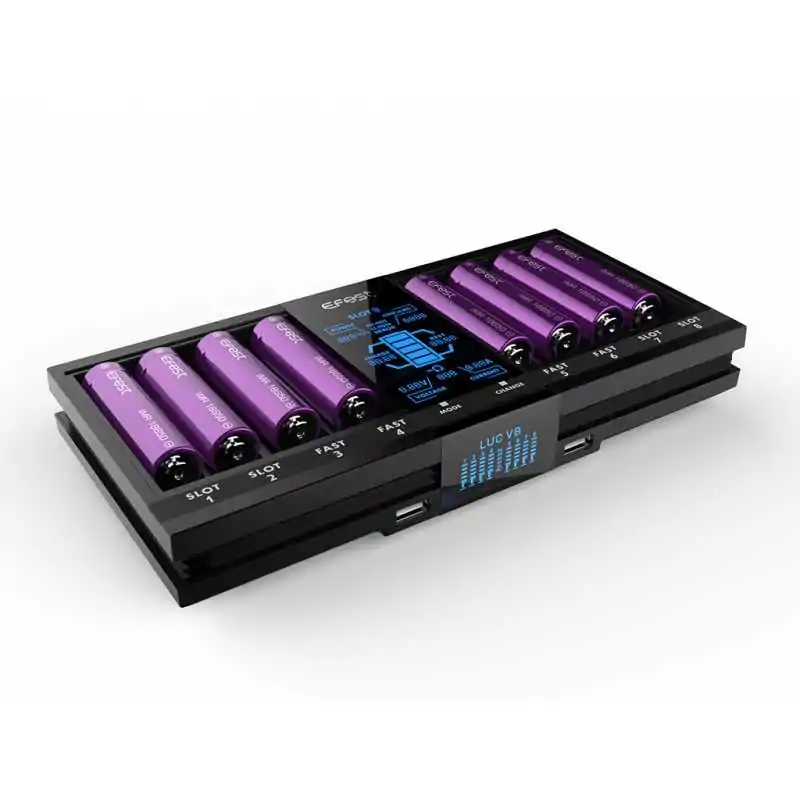 Efest LUC V8 Ladegerät für Li-Ionen AkkusDer Efest LUC V8 8-Schacht Multi Ladegerät wird die Welt der intelligenten Ladegeräte durch seine zwei LCD-Anzeigebildschirme und tauch Tasten revolutionieren. Sein elegantes modernes Design macht den LUC V8 zudem noch Wohnzimmertauglich. Anwender, die einen erheblich höheren Verschleiß an Li-Ionen oder NiMH Akkus haben bzw. gleichzeitig mehrere Akkus aufladen möchten ist ein 8-Schacht Ladegerät die beste Wahl.8636Efest70,20&nbsp;CHFsmoke-shop.ch70,20&nbsp;CHF