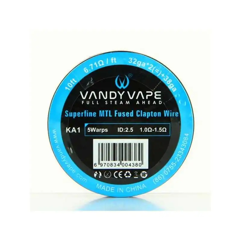 3m Superfine MTL Fused Clapton Wickel-Draht - Vandy VapeLieferumfang:1 x 3m Superfine MTL Fused Clapton A1 Draht (Kanthal A1, SS316L oder NI80 auswählbar&nbsp;8640Vandy Vape Full Steam Ahead8,90&nbsp;CHFsmoke-shop.ch8,90&nbsp;CHF