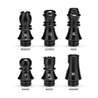 Kizoku Chess 510 Drip Tip - Schwarz / EdelstahlLieferumfang: 1x Kizoku Chess 510 Drip Tip Series Schwarz / Edelstahl vers. AusführungenKIZOKU Chess 510s sind Edelstahl-Tropfspitzen ausschließlich für MTL- und Niedrigtemperatur-Zerstäuber. Es gibt sie in vier verschiedenen, von Schachfiguren inspirierten Designs, die am besten auf Tanks und Klarsichtzerstäubern der alten Schule wie dem Nautilus Mini aussehen. Diese Spitzen haben eine schmale Bohrung, die ideal für einen verbesserten Halsschlag von Nic SaltLieferumfang: 1 Stück (Auswählbar)8779Kizoku1,50 CHFsmoke-shop.ch1,50 CHF