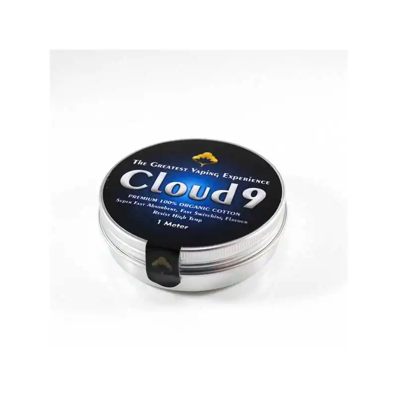 Cotton Cloud 9 - 1.0 Meter - Premium Wickelwatte-Lieferumfang: Cloud 9 Wickelwatte Coton. 100% Bio-Baumwolle. 1 MeterMade in AustraliaCloud 9 ist eine in Australien hergestellte Bio-Baumwolle. Sie ist nicht chemisch behandelt, sondern sicherlich eine der reinsten Baumwollsorten. Cloud 9-Baumwolle ist extrem kapillar, leicht zu verarbeiten und hitzebeständig!8843Cloud 95,30 CHFsmoke-shop.ch5,30 CHF