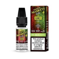 Twelve Monkeys Nic Salt Kanzi E-Liquid - Nikotinsalz - 10 mgLieferumfang: 1x Twelve Monkeys Nic Salt Kanzi E-Liquid 20 mgTwelve Monkeys Kanzi ist eine Mischung aus Erdbeeren, Wassermelone und einem Hauch von Kiwi.  Kanzi ist eine köstliche Fruchtmischung, die jeden Gaumen in den Bann zieht.Nickelsalze werden direkt aus dem natürlichen Tabakblatt extrahiert, während sie traditionell mit einer Form von künstlichem Nikotin, der so genannten "freien Base", hergestellt werden.Nikotin auf freier Basis kann den Rachen ziemlich hart treffen und für einige Zeitungsjungen unangenehm sein. Nickelsalze werden viel schneller vom Körper absorbiert als herkömmliche E-Flüssigkeit, so dass es viel schneller wirkt, um Ihr Verlangen nach Nikotin in Schach zu halten.Darüber hinaus nehmen Nickelsalze den rauen, kehligen Nachgeschmack weg, da sie auch nach der Erwärmung durch das Vapingmittel geschmeidig bleiben. 50/50 VG/PGSchnelle NikotinaufnahmeSanfteres Gefühl im Hals, trotz höherer Dosierungneutralerer GeschmackOptimal nutzbar für POD Systeme oder MTL Tanks8897twelve monkey salts5,50 CHFsmoke-shop.ch5,50 CHF