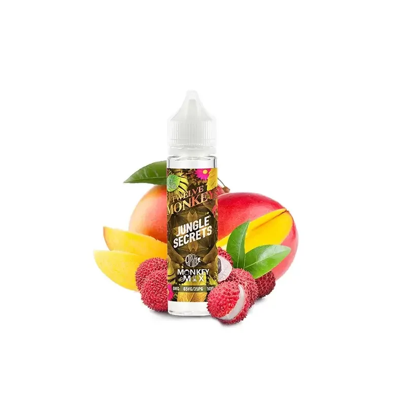 Jungle Secret Monkey Mix 50ML -Twelve Monkeys Mango LychiGeschmack: Mango &amp; LycheeMischungsverhältnis: 65% VG / 35% PGInhalt: 50ml in einer 60ml Flasche (Platz für 1x 10ml Nikotinshot)Hergestellt in KanadaChubby Flasche mit 60ml - Füllmenge 50ml 9029Twelve Monkey19,90 CHFsmoke-shop.ch19,90 CHF
