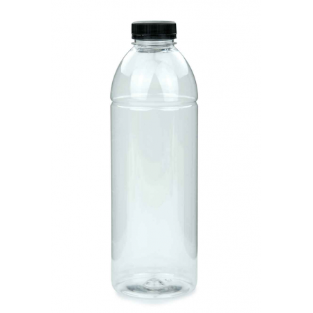 PET Smoothie Flasche klar 1.000 ml 38mm mit Originalität-Schraubverschluss PET Smoothie Flasche klar 1.000 ml 38mm mit Originalität-Schraubverschluss