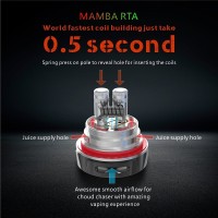Pulesi MAMBA 25 mm Screwless RTA SelbstwickelverdampferLieferumfang: 1x Pulesi MAMBA RTA Selbstwickelverdampfer1x Pulesi MAMBA 25mm RTA Rebuildable Tank Atomizer 2ml 1x Pack of Accessories510 threading;2ml capacity;25mm diameter;Support single coil installing with spring-loaded pole on deck;Support MTL, flavour and cloud chaser5608Pulesi13,70 CHFsmoke-shop.ch13,70 CHF