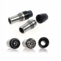 Drip Tip 510 Edelstahl + POM Black mit Spritzschutz