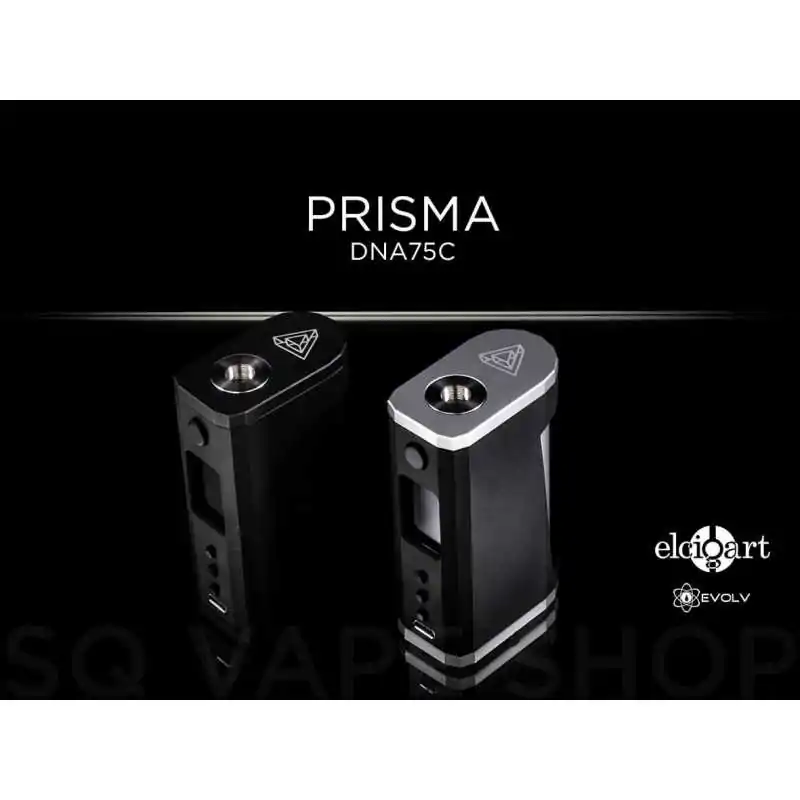 Prisma DNA75C Mod by Elcigart - Classic BlackDie Prisma DNA75C von Elcigart ist ein kleiner Akkuträger, welcher in Sachen Design und Verarbeitung glänzt. Der ausgezeichnete DNA75C Chip rundet das Gesamtbild ab und Sie erhalten einen hervorragenden Akkuträger für den täglichen Gebrauch. Die Prisma DNA75C wird mit einem 18650er Akku betrieben (nicht inklusive) und es passen Verdampfer in der Grösse 22, 23, 24 und sogar 25mm auf diese elegante und leichte Box. Elcigart ist bekannt für Ihre herausragende Qualität und die Leidenschaft, welche man in jedem Ihrer Produkte spürt. Die Hülle der Prisma DNA75C besteht aus Delrin, der Rahmen und die Tube aus mit Cerakote beschichtetem Messing. Cerakote kennt man hauptsächlich aus dem Militärbereich, wobei vielfach die Waffen mit dieser dauerhaften Beschichtung ausgestattet sind. Auf dem Rahmen ist ein hübsches Logo graviert sowie eine Seriennummer angebracht. Der DNA75C Chip von Evolv rundet das gesamte Bild ab. Ein hervorragender Chip aus dem Hause Evolv mit diversen Einstellmöglichkeiten (PreHeat Mode, Temp Control, Power Mode etc...). Sie können Ihre Einstellungen über die Escribe-Software konfigurieren. Dabei schliessen Sie den Akkuträger mittels Mini USB an Ihren PC an. Technische Spezifikationen der Prisma DNA75C:DNA75C-Chipsatz von Evolv18650 Akku (nicht inklusive)Delrin-GehäuseRahmen aus Messing mit Cerakote Beschichtung oder EdelstahlTube aus Messing mit Cerakote BeschichtungEdelstahl 510 AnschlussEingraviertes LogoHöhe: 77,50 mm Breite: 45,00 mm Tiefe: 25,00 mmWerkzeug für die Akkukappe inbegriffenSeriennummerHergestellt in Griechenland9212Evolv DNA153,90 CHFsmoke-shop.ch153,90 CHF