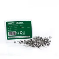 Prebuilt Coil SS316L 100 Stück by Vapefly - 0.32 ohmLieferumfang: Prebuilt Coil SS316L 100 Stück by Vapefly vers. AuswahlDie Edelstahl (SS316) Prebuilt Coils von VapeflyVapefly bringt vorgefertigte Coils für den Selbstwickler. Diese Coils sind aus Edelstahl (SS316) gefertigt und mit einem Widerstand von 0.32 Ohm erhältlich. Die Beine der Coils sind jeweils parallel gestellt und können bei Bedarf auch gegenüberliegend gestellt werden. Ihr Innendurchmesser beträgt 3.0 mm.In einer Packung befinden sich 100 Stück vorgefertigte Coils. Damit sollte jeder Selbstwickler eine ganze Weile auskommen.0.32 ohm 9214Vapefly6,20 CHFsmoke-shop.ch6,20 CHF
