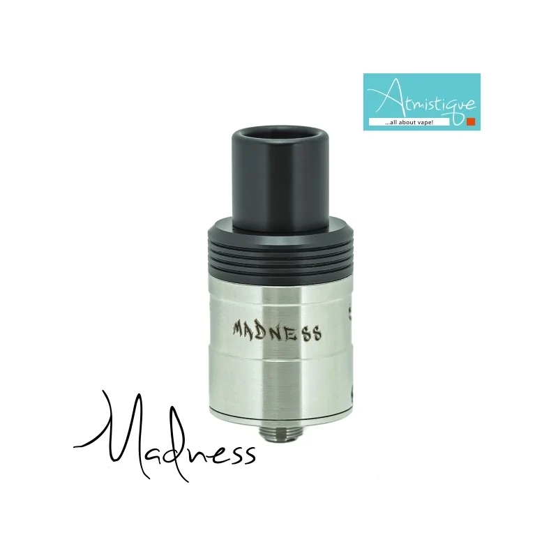 Atmistique Madness RDA (Selbstwickel RDA) - TröpflerLieferumfang: Atmistique Madness RDATropfspitzen-Adapter.Satz Ersatz-O-Ringe.Ersatzschrauben für positiven/negativen Pol.Rayon-Baumwolle und Draht für Ihre ersten Spulen.Eigenschaften:Abmessungen: Höhe 32,85 mm, Durchmesser 22 mm.Tropfspitze mit einer Höhe von 14,6 mm, Innendurchmesser 11 mm, Außendurchmesser 14 mm.Komponenten-Materialien: Die Basis besteht aus lebensmittelechtem Edelstahl AISI 304L und die Pluspol-Isolatoren aus Ketron PEEK.Um einige spezielle Anforderungen an die Vaper zu erfüllen, haben wir spezielle Produkte entworfen und hergestellt. Vaping-Produkte, die in Griechenland entworfen und mit hochwertigen Materialien aus Europa hergestellt werden. Von unserem Land aus reisen sie in die ganze Welt und werden von der Weltdampfgemeinschaft hoch geschätzt. Aber wir hören hier nicht auf. Unsere Reise geht weiter! Wir hören uns Ihre eigenen Wünsche an und kommen mit Ideen, um jederzeit neue innovative Produkte herzustellen ... Um Ihr Vape angenehmer und Ihr Leben ... einfacher zu machen. Die Serie Atmistique wurde mit dem Schwerpunkt auf originelles Design, hohe Qualität und funktionelle Details entwickelt.9269Atmistique Griechenland28,00 CHFsmoke-shop.ch28,00 CHF