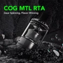 Wotofo Cog MTL RTA - 22 mm - Gunmetal (Selbstwickelverdampfer) + Extra Glastank