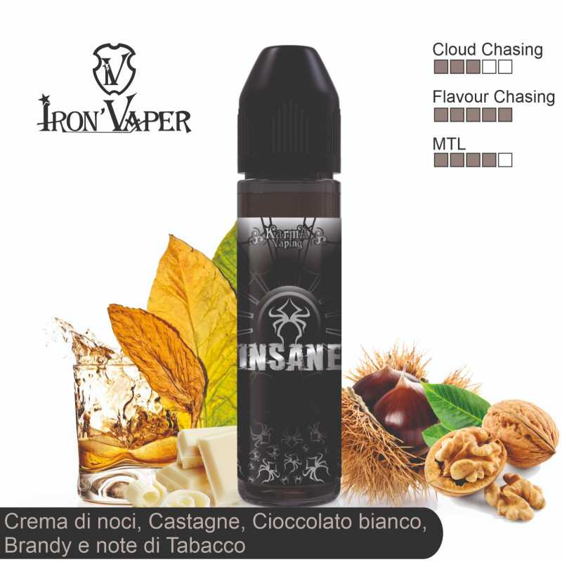 50 ml Insane Shortfill von Iron VaperLieferumfang: 50 ml Insane Shortfill von Iron VaperperDas Insane Shortfill von Iron Vape zeichnet sich durch einen reichhaltigen und komplexen Geschmack aus. Ein Nussmedley beim Inhalieren, mit leichten Noten von Walnuss und Kastanie sorgen für den einzigartigen Dampfgenuss. Beim Ausatmen erzeugen die sanften Noten von weisser Schokolade, vermischt mit feinsten Branntweindüften, ein süsses und cremiges Finale.9661Iron Vaper aus Italien15,90 CHFsmoke-shop.ch15,90 CHF