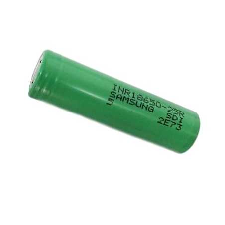 Samsung INR18650 25R 2500mAh 3,6V - 3,7V ungeschützt (Top Flat) Samsung INR18650 25R 2500mAh 3,6V - 3,7V ungeschützt (Top Flat)