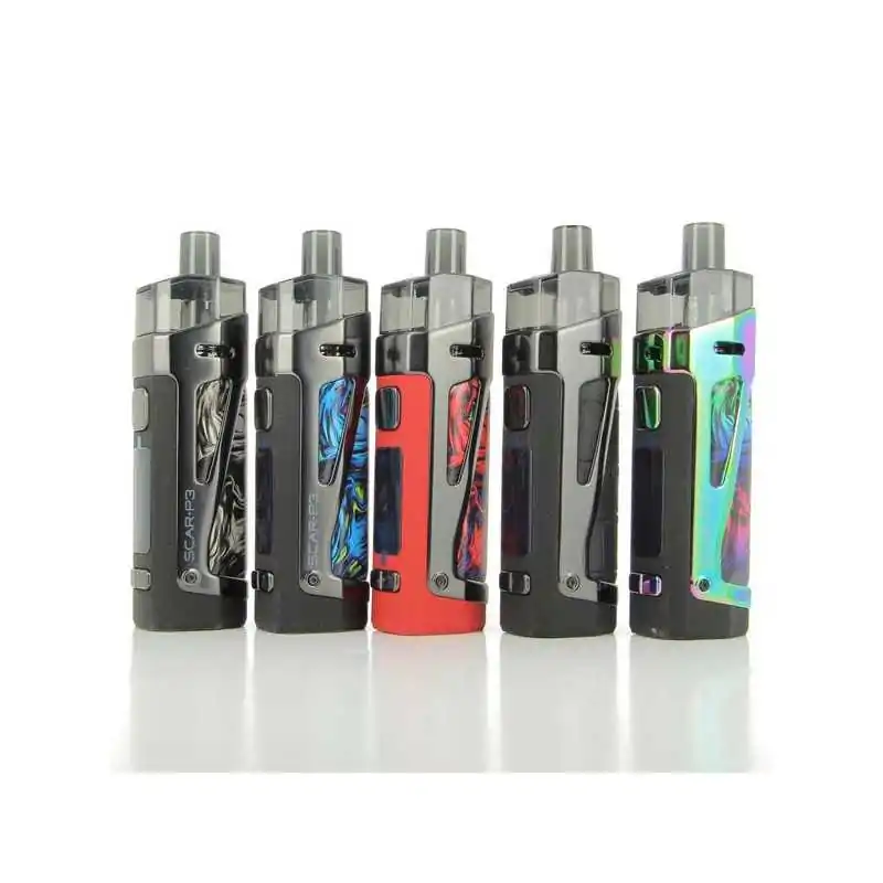 SMOK Scar P3 2000mAh 5,5ml Pod Kit USB-CLieferumfang-Scar Akkuträger-Scar RPM Pod 0.16 ohm-Scar RPM Pod 0.4 ohm Mesh-USB-C Kabel-GebrauchsanweisungEigenschaften:SMOK Scar P3 AkkuträgerMaße: 110mm x 32,3mm x 27mmMaterial: Metall, Leder, PTCGAkku: 2000mAhAusgangsleistung: 5W – 80WAusgangsspannung: 0,5V – 4VDisplay: 0,96 Zoll FarbdisplayLaden: USB Typ C Kabel9685Smoketech32,90 CHFsmoke-shop.ch32,90 CHF