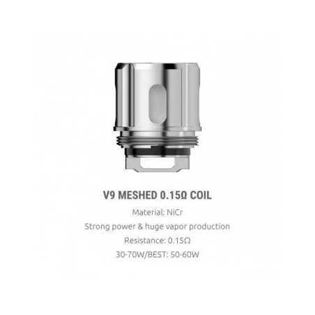 SMOK TFV9 0,15 Ohm V9 Mesh Heads Verdampferköpfe (5 Coils)