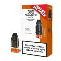 I VG Pods Tobacco 20mg 4 PodsSpeziell für die Verwendung mit dem neuen IVG-Pod-Gerät entwickelt.I VG Pods Tobacco fängt eine sanfte Mischung aus traditionellem, fein geschnittenem, reichhaltigem amerikanischen Tabak ein.I VG Pods Tobacco ist ein vorgefüllter 2ml-Pod für das neue IVG-Pod-System. Diese Hülse enthält 20 mg Nikotin.4 Pods pro Packung9813I VG (I Vape Great) Premium Liquids3,00 CHFsmoke-shop.ch3,00 CHF