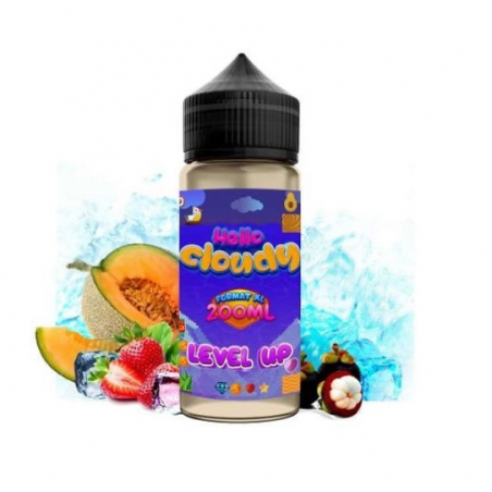 Level Up 0mg 200ml - Hello Cloudy - Erdbeer Melone Mango Level Up 0mg 200ml - Hello Cloudy - Erdbeer Melone Mango