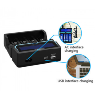 Ladegerät X4 (Extended Version) - XTAR 4 SchachtLieferumfang1 x XTAR X4 4-Slot Charger Ladegerät1 x Europa Netzstecker1 x BenutzerhandbuchXTAR stellt das neue X4 Ladegerät vor, ein 4-Schacht-Ladegerät welches mit sämtlichen Schutzfunktionen ausgestattet ist und die Akkus mit bis zu 2A lädt. Das Ladegerät ist aus flammhemmendem PC Material gefertigt und mit einem übersichtlichen Display ausgestattet. Das Display zeigt den Echtzeit-Ladestrom, die Ladekapazität, den Akku-Typ und die Akkuspannung an. Der Ladestrom wird automatisch gewählt, dieser beträgt bei Laden eines Akkus 2A, bei Laden von 2 Akkus jeweils 1A und bei Laden von 4 Akkus jeweils 0,5A. Die Stromversorgung erfolgt entweder über den Micro-USB Port oder den AC-Eingang.Die integrierten Schutzfunktionen, Überhitzungs-, Überladungs- und Kurzschlussschutz, sorgen für einen hohen Sicherheitsstandart und verlängern die Lebensdauer der Akkus. Mit dem USB Ausgang an der Rückseite kann das XTAR X4 zusätzlich als Powerbank für Smartphones und andere Geräte genutzt werden. Dafür muss ein Akku in Schacht 4 eingelegt werden. Kompatibel mit:Li-Ion:14500, 14650, 16340, 17335, 17500, 17670, 18350, 18490, 18500, 18650, 18700, 20700, 21700, 22650, 25500, 266509851Xtar Charger39,90 CHFsmoke-shop.ch39,90 CHF