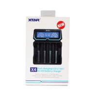 Ladegerät X4 (Extended Version) - XTAR 4 SchachtLieferumfang1 x XTAR X4 4-Slot Charger Ladegerät1 x Europa Netzstecker1 x BenutzerhandbuchXTAR stellt das neue X4 Ladegerät vor, ein 4-Schacht-Ladegerät welches mit sämtlichen Schutzfunktionen ausgestattet ist und die Akkus mit bis zu 2A lädt. Das Ladegerät ist aus flammhemmendem PC Material gefertigt und mit einem übersichtlichen Display ausgestattet. Das Display zeigt den Echtzeit-Ladestrom, die Ladekapazität, den Akku-Typ und die Akkuspannung an. Der Ladestrom wird automatisch gewählt, dieser beträgt bei Laden eines Akkus 2A, bei Laden von 2 Akkus jeweils 1A und bei Laden von 4 Akkus jeweils 0,5A. Die Stromversorgung erfolgt entweder über den Micro-USB Port oder den AC-Eingang.Die integrierten Schutzfunktionen, Überhitzungs-, Überladungs- und Kurzschlussschutz, sorgen für einen hohen Sicherheitsstandart und verlängern die Lebensdauer der Akkus. Mit dem USB Ausgang an der Rückseite kann das XTAR X4 zusätzlich als Powerbank für Smartphones und andere Geräte genutzt werden. Dafür muss ein Akku in Schacht 4 eingelegt werden. Kompatibel mit:Li-Ion:14500, 14650, 16340, 17335, 17500, 17670, 18350, 18490, 18500, 18650, 18700, 20700, 21700, 22650, 25500, 266509851Xtar Charger39,90 CHFsmoke-shop.ch39,90 CHF