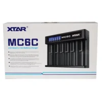 Xtar MC6C Ladegerät für Li-Ionen Akkus mit LCD-Display (USB Anschluss)Lieferumfang:&nbsp;Ladegerät XTAR MC6C, 1 x USB Kabel USB A auf DC, Anleitung in Deutsch und weiteren SprachenDer MC6C kann bis zu sechs Li-Ionen-Akkus gleichzeitig laden und ist mit vielen gängigen Akkugrößen kompatibel, Größen von 33mm Länge und 10mm Durchmesser bis 71mm Länge und 32mm Durchmesser. Li-Ion Akkus IMR, INR, ICR (Nominal 3,6V-3,7V) bis 4,20V Ladespannung.Die dynamische Anpassung des Ladestroms reduziert die Ladeströme entsprechend der aktuellen verfügbaren Leistung ihrer Stromversorgung.10440 / 14500 / 14650 / 16340 / 16650 / 17500 / 17650 / 17670 / 18350 / 18490 / 18500 / 18650 / 18700 / 20700 / 21700 / 26500 / 26650 / 32650Folgende Akkus können nur im Schacht 1,2,5,6 gleichzeitig geladen werden: 20700 / 21700Folgende Akkus können nur im Schacht 1 und Schacht 6&nbsp;geladen werden: 22650 / 26650, 26700Folgende Akkus können nur mit Flachen Pluspol im Schacht 1 und Schacht 6 geladen werden: 326509852Xtar Charger30,00&nbsp;CHFsmoke-shop.ch30,00&nbsp;CHF