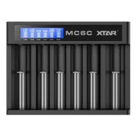 Xtar MC6C Ladegerät für Li-Ionen Akkus mit LCD-Display (USB Anschluss)Lieferumfang:&nbsp;Ladegerät XTAR MC6C, 1 x USB Kabel USB A auf DC, Anleitung in Deutsch und weiteren SprachenDer MC6C kann bis zu sechs Li-Ionen-Akkus gleichzeitig laden und ist mit vielen gängigen Akkugrößen kompatibel, Größen von 33mm Länge und 10mm Durchmesser bis 71mm Länge und 32mm Durchmesser. Li-Ion Akkus IMR, INR, ICR (Nominal 3,6V-3,7V) bis 4,20V Ladespannung.Die dynamische Anpassung des Ladestroms reduziert die Ladeströme entsprechend der aktuellen verfügbaren Leistung ihrer Stromversorgung.10440 / 14500 / 14650 / 16340 / 16650 / 17500 / 17650 / 17670 / 18350 / 18490 / 18500 / 18650 / 18700 / 20700 / 21700 / 26500 / 26650 / 32650Folgende Akkus können nur im Schacht 1,2,5,6 gleichzeitig geladen werden: 20700 / 21700Folgende Akkus können nur im Schacht 1 und Schacht 6&nbsp;geladen werden: 22650 / 26650, 26700Folgende Akkus können nur mit Flachen Pluspol im Schacht 1 und Schacht 6 geladen werden: 326509852Xtar Charger30,00&nbsp;CHFsmoke-shop.ch30,00&nbsp;CHF