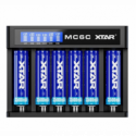 Xtar MC6C Ladegerät für Li-Ionen Akkus mit LCD-Display (USB Anschluss)